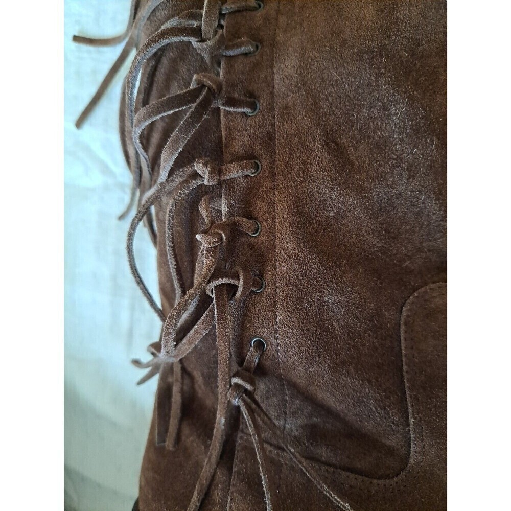 COACH Brown Tan Suede Fringe Arianna Boots Size 9 Ladies Excellent Condition - Picture 3 of 8